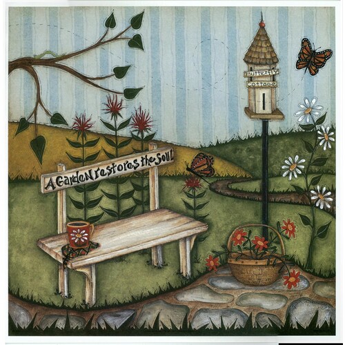(10 x 10) Art Print BE2002 Robin Betterley A Garden Restores the Soul