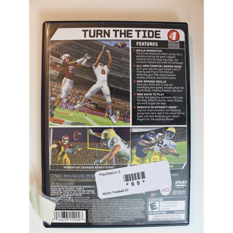 NCAA Football 07 #69 (PlayStation 2, 2006)