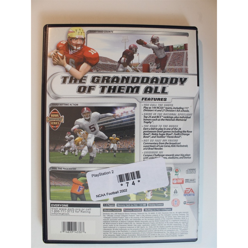 NCAA Football 2002 #74 (PlayStation 2, 2001)