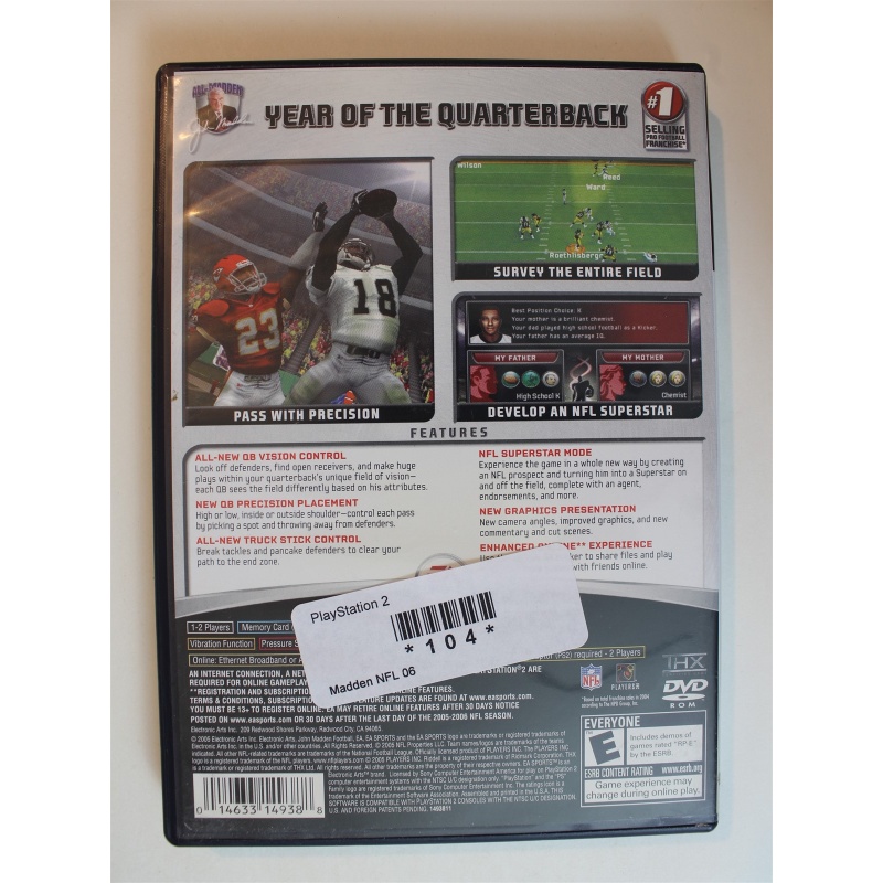 Madden NFL 06 #104 (PlayStation 2, 2005)