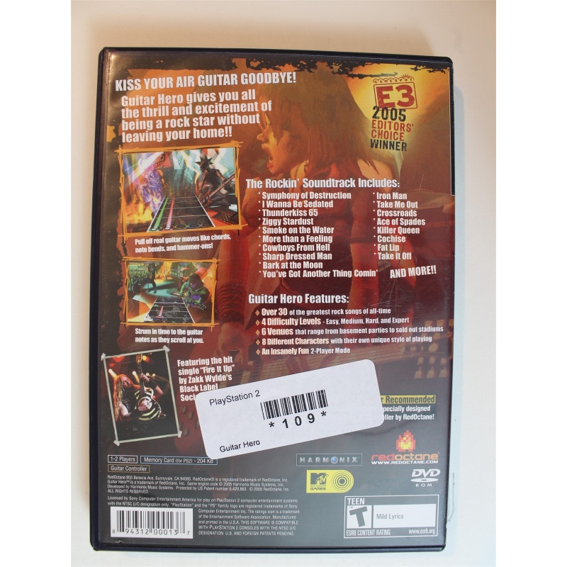 Guitar Hero #109 (PlayStation 2, 2005)
