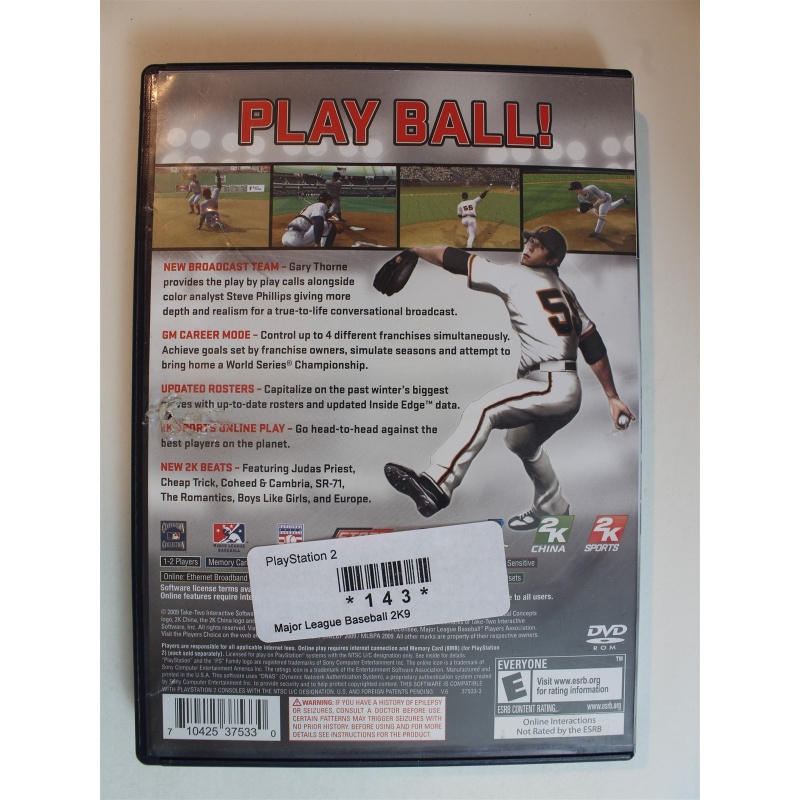 Major League Baseball 2K9 #143 (PlayStation 2, 2009)