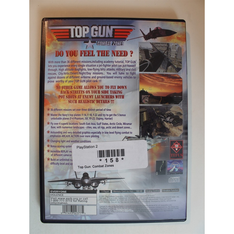 Top Gun: Combat Zones #158 (PlayStation 2, 2001)