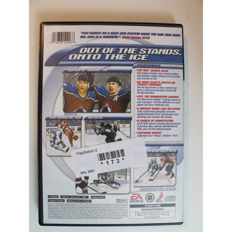 NHL 2001 #172 (PlayStation 2, 2000)