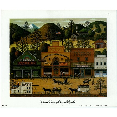 (5 x 6) Art Print AM68 Charles Wysocki Western Town