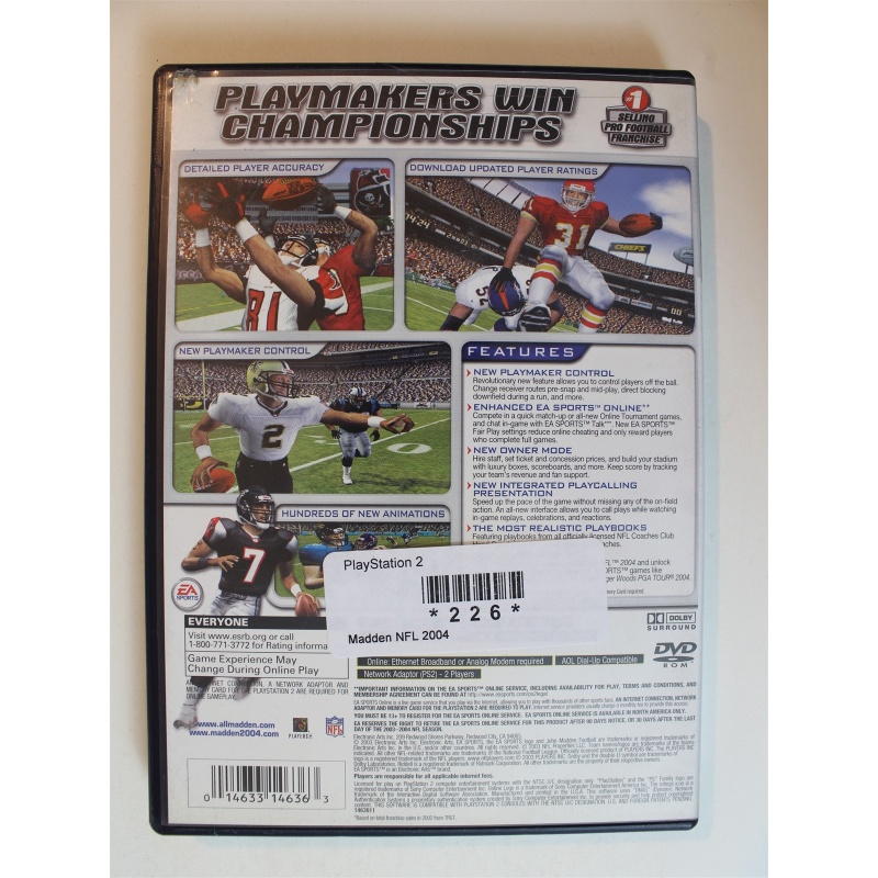 Madden NFL 2004 #226 (PlayStation 2, 2003)