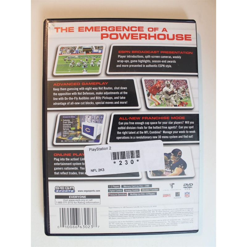 NFL 2K3 #230 (PlayStation 2, 2002)