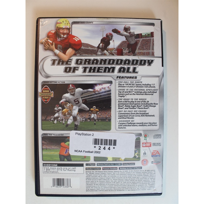 NCAA Football 2002 #244 (PlayStation 2, 2001)
