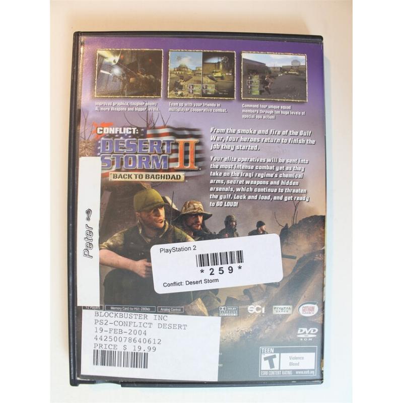 Conflict: Desert Storm #259 (PlayStation 2, 2002)