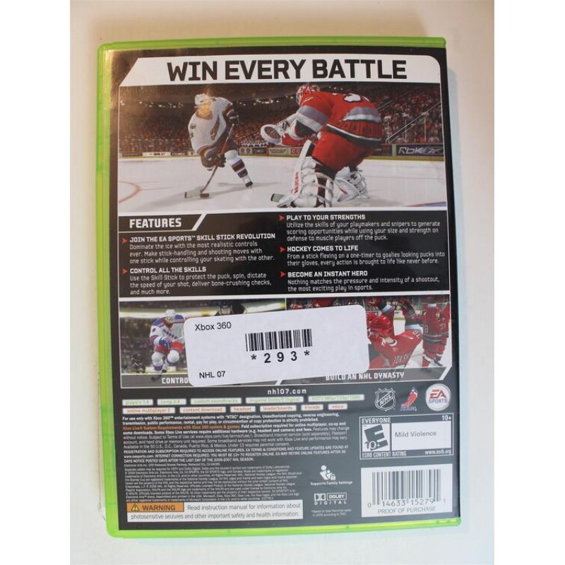 NHL 07 #293 (Xbox 360, 2006)