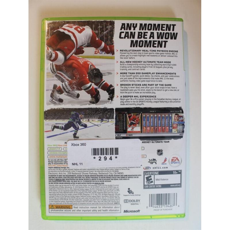 NHL 11 #294 (Xbox 360, 2010)