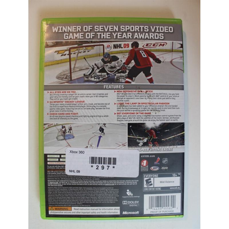 NHL 09 #297 (Xbox 360, 2008)