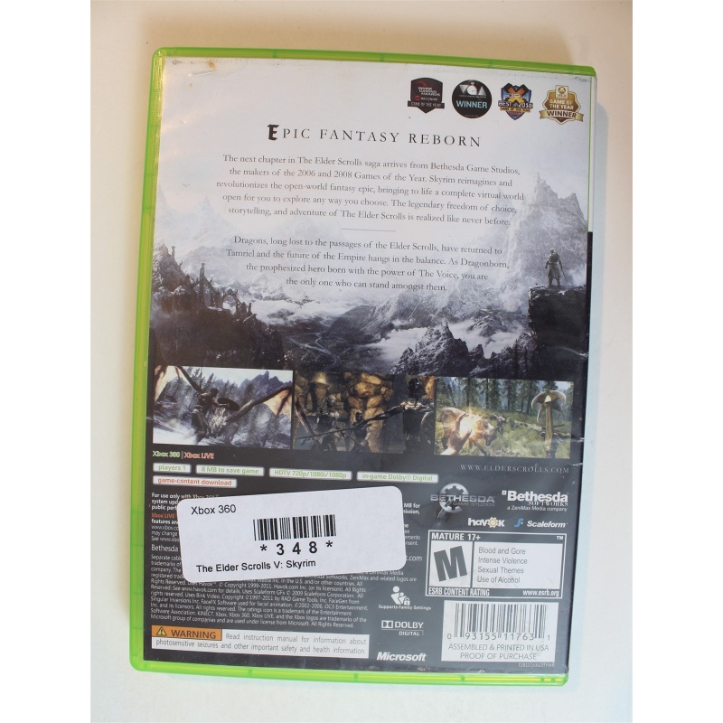 The Elder Scrolls V: Skyrim #348 (Xbox 360, 2011)