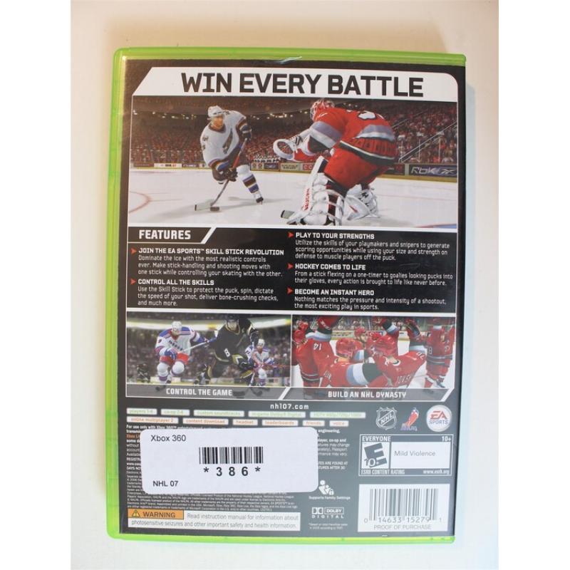 NHL 07 #386 (Xbox 360, 2006)
