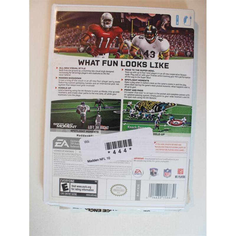 Madden NFL 10 #444 (Wii, 2009)