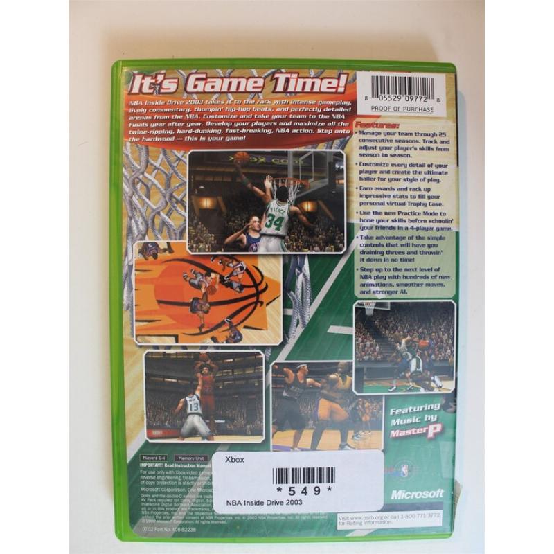 NBA Inside Drive 2003 #549 (Xbox, 2002)