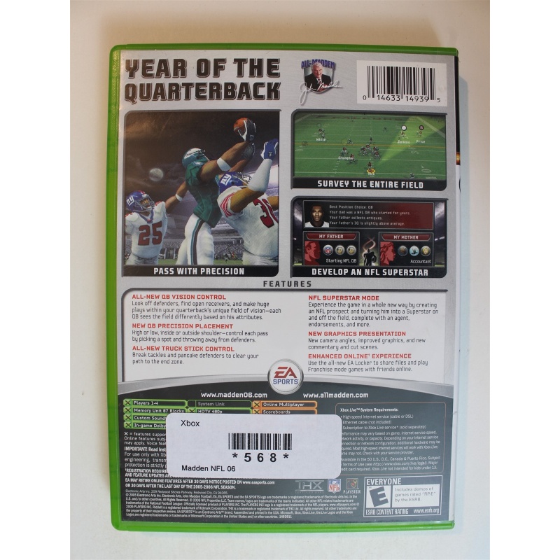 Madden NFL 06 #568 (Xbox, 2005)
