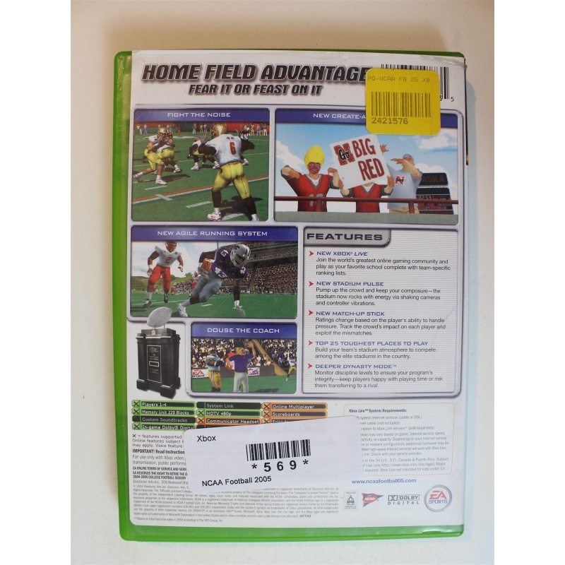 NCAA Football 2005 #569 (Xbox, 2004)