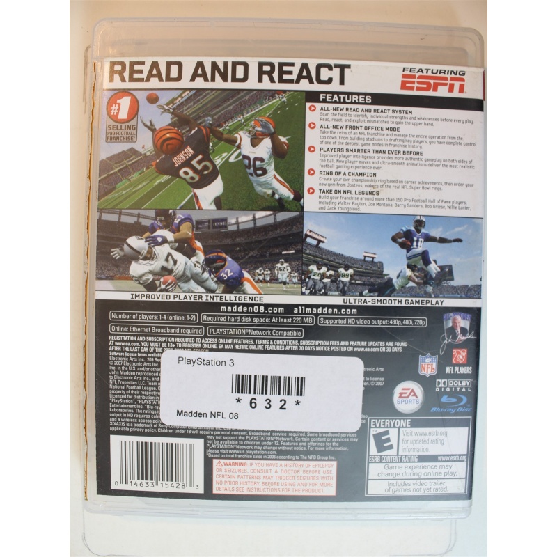 Madden NFL 08 #632 (PlayStation 3, 2007)