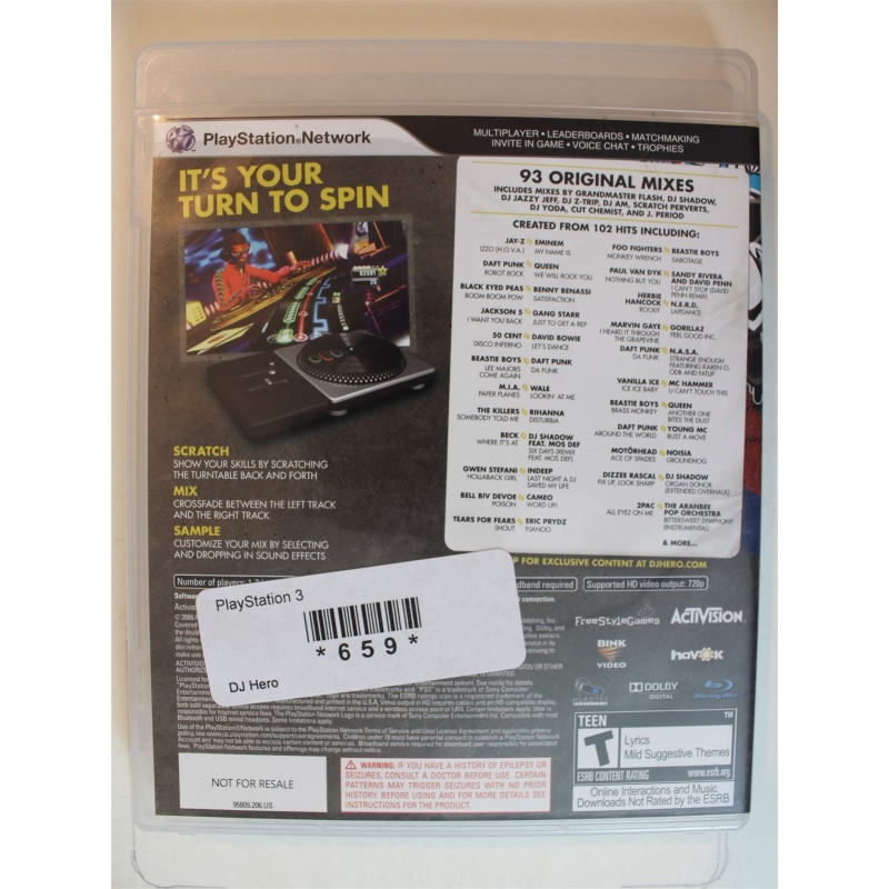 DJ Hero #659 (PlayStation 3, 2009)