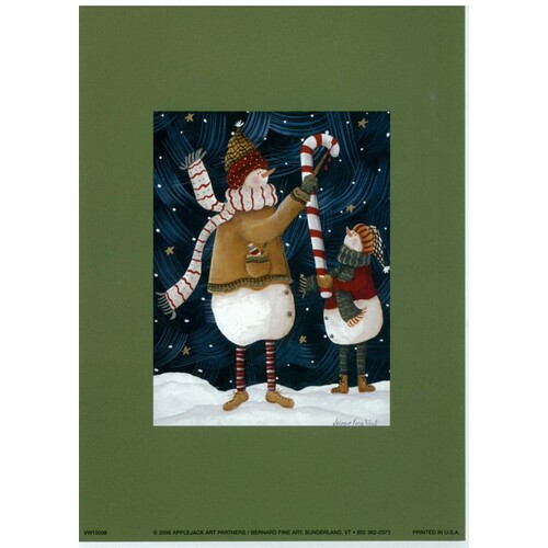 (5 x 7) Art Print VW10008 Valorie Evers Wenk Snowmen