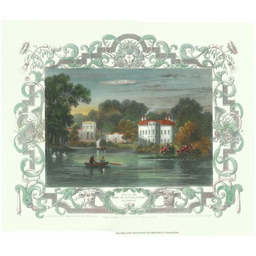 (12 x 14) Art Print TM002 Tombleson Seat of the Duke of Buccleuch - Printed in I