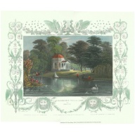 Lot of 2 (12 x 14) Art Print TM003 Tombleson - Garricks Villa at Hampton - Printed in Italy