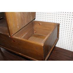 40" x 17" x 17" Solid Wood magazine Rack End Stand - Needs Some TLC
