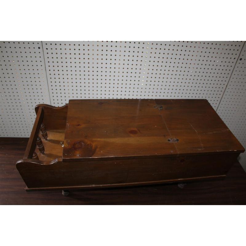 40" x 17" x 17" Solid Wood magazine Rack End Stand - Needs Some TLC