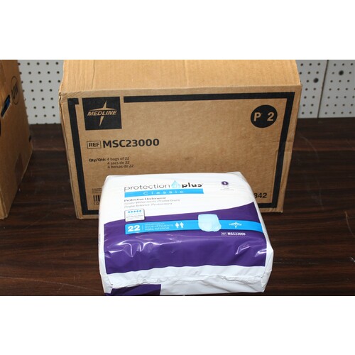 Medline Protection Plus Classic Protective Underwear Small - 22/Package MSC23000