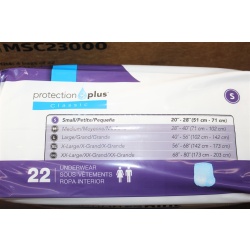 Medline Protection Plus Classic Protective Underwear Small - 22/Package MSC23000
