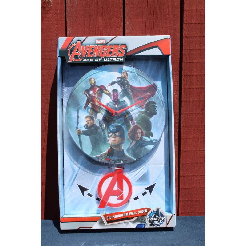 3-D Pendulum Wall Clock - Marvel Avengers Age of Ultron - "A" is the Pendulum