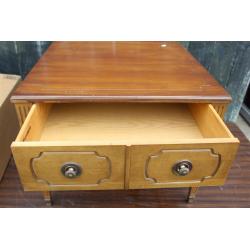 Walnut Mersman Side Table / End Table, Nightstand with Large Dovetailed Drawer