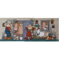 Lot of 2 (8 x 20) Art Print SD0504 Sue Dreamer - Barnyard kids VIII