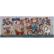 Lot of 2 (8 x 20) Art Print SD0503 Sue Dreamer - Barnyard kids VII