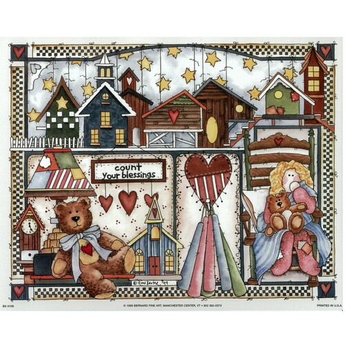 (8 x 10) Art Print BX0108 R. Baxter Count your Blessings