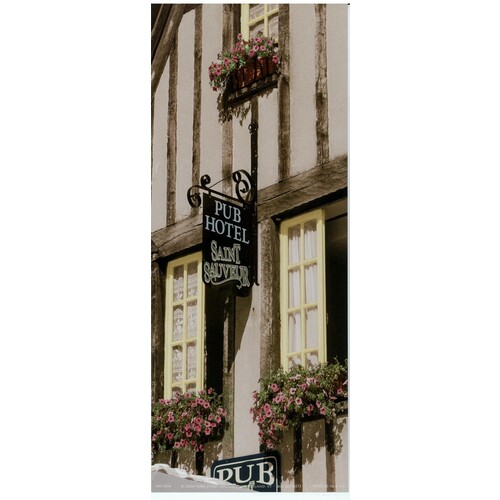 (4 x 10) Art Print MN0214 Brian Mason Pub Hotel Saint Sauveur