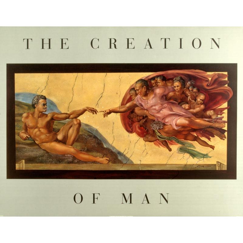 (22 x 28) Art Print RR0602 RUSTY RUST The Creation of Man