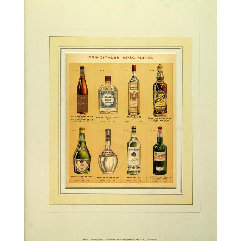 (16 x 20) Art Print LB002 Rose Selavy Ltd. Decorative Bottles