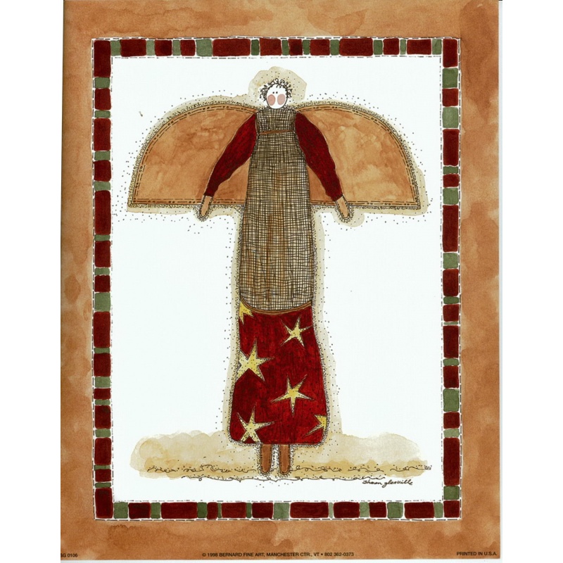 (8 x 10) Art Print SG0106 Sharon Glanville Country Angel