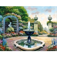 (22 x 28) Art Print ZA0505 JOHN ZACCHEO - Mediterrian Garden