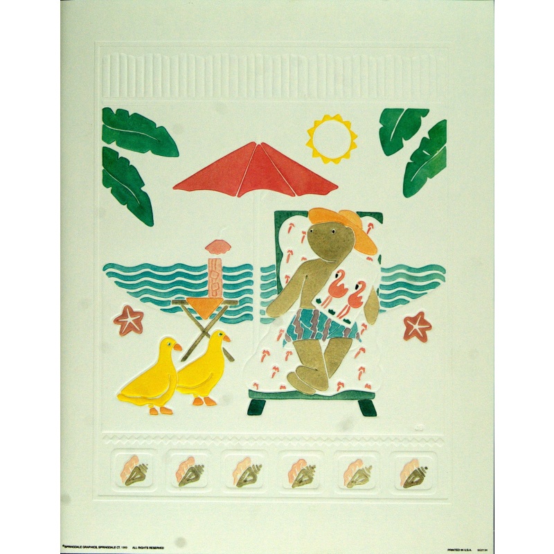 Lot of 2 (11 x 14) Art Print SG2134 Sharon Glanville - Beach Scene