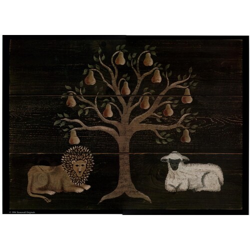 (12 x 16) Art Print CK073 SUSAN CLICKNER Lion and the Lamb