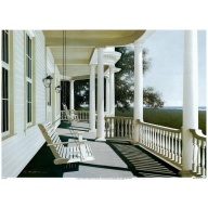 Lot of 2 (10 x 14) Art Print LU0217 Zhen-Huan Lu - Porch scene with rocker and swing