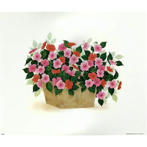 (10 x 12) Art Print FL957 F. Massa Flower Basket