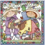 Lot of 6 (8 x 8) Art Print SD2004 Sue Dreamer - Easter