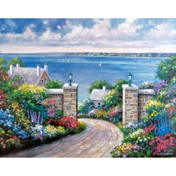 (22 x 28) Art Print ZA0513 JOHN ZACCHEO - Garden Path