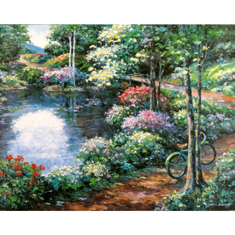 (22 x 28) Art Print ZA0506 JOHN ZACCHEO - Garden Trail