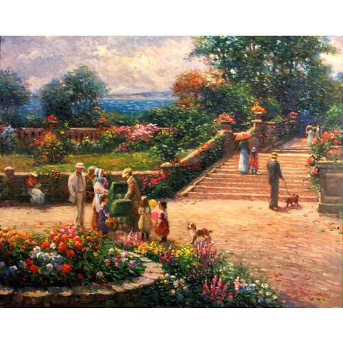 (22 x 28) Art Print GR0503 Ghambaro Stroll in the Park