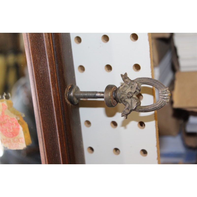 41.5 x 32 Ornate antique wooden framed mirror